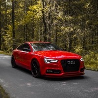 Автомобиль AUDI с лобовым стеклом
